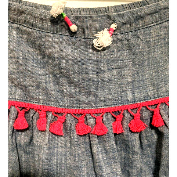 Cat & Jack Boho Skirt Drawstring Tassels Embroider - Picture 3 of 8